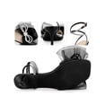 thumbnail image 2 of BLISSFUL STEP Rhines Bow Lace Up Rhiness Strap Kitten Heel Sandals for Women Black 7, 2 of 6