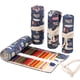 thumbnail image 1 of Cortina de lona hecha a mano para bolígrafos, bolsa enrollable de gran capacidad con 12/24/36/48/72 agujeros, para hombres y mujeres, caja de papelería para bocetos con mina de color, 1 of 6