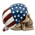 thumbnail image 2 of Ebros Gift Patriotic US Flag Bandana Skull Decorative Figurine, 2 of 5