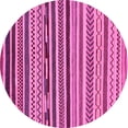 thumbnail image 1 of Ahgly Company Indoor Round Abstract Pink Modern Area Rugs, 6' Round, 1 of 4