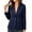 02-Navy, variant on Women Notch Lapel 3/4 Sleeve Blazer Jacket Casual Business Open Front Suit Coat Workout Tops Blue M Fashion