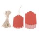 thumbnail image 4 of 100 Unids Artesanías Etiquetas de Papel con Cadena Scrapbook Cards Hole Jute Twine Cadena para El Día de Navidad Rojo perla BLESIY Manualidades en blanco Etiquetas de papel, 4 of 5