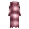 thumbnail image 5 of WMTBSRSW Plus Size Nightgowns for Women Soft Long Sleeve Nightgown Plaid Long Sleep Dress Crewneck Nightdress Nighties, 5 of 6