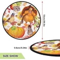 thumbnail image 2 of Coolnut Turkey Funny Fall Christmas Tree Mats Waterproof Tree Skirt, Autumn Leaves Pumpkin Xmas Tree Stand Tray Mat Floor Protector Pad for Holiday Party Decoration, 28.3", 2 of 6