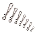 thumbnail image 2 of Yimiti 100Pcs Fishing Tackle Stainless Steel Rig Clips Hanging Snap Weight Bait Swivels,6#, 2 of 9