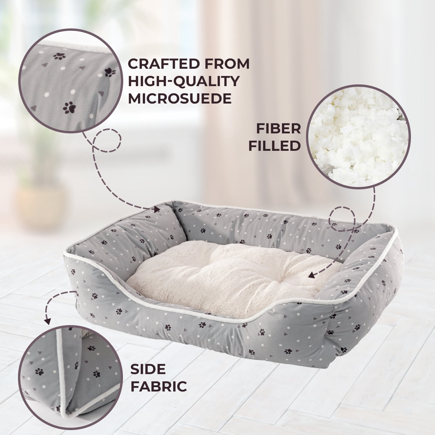 Details Microsuede Cuddler with Plush Center