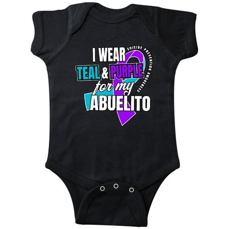 

Inktastic Suicide Prevention I Wear Teal and Purple for My Abuelito Gift Baby Boy or Baby Girl Bodysuit