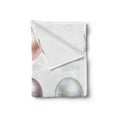 thumbnail image 2 of Pearls Soft Flannel Fleece Blanket, Graphic Round and Smooth Shapes Pastel Color Treasures of Sea Bridal Inspired Design, Cozy Plush for Indoor and Outdoor Use, 50" x 70", Multicolor, by Ambesonne, 2 of 5