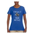 thumbnail image 2 of I Love You To Texas And Back Plaid Pop Culture Womens Graphic T-Shirt, Royal, 3XL, 2 of 3
