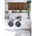thumbnail image 6 of Brown Retro Leopard Print Kitchen Valances for Windows Abstract Animal Texture Valance Curtains&nbsp; for Kitchen /Living Room/Bedroom/ Bathroom Decor, 54"x18 " ,Rod Pocket 1 Panel,, 6 of 7