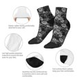 thumbnail image 5 of Fuzoiu Black Cats In A Garden Print Adult Socks, Crew Moisture-wicking Socks, Unisex Cushion Crew Socks,Casual Sports Ankle Socks, 5 of 7