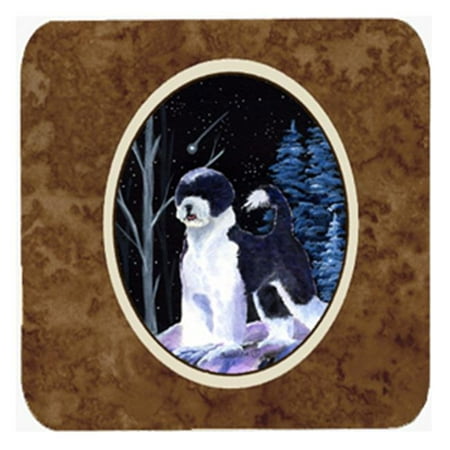 

Starry Night Portuguese Water Dog Foam Coasters - Set Of 4 3.5 x 3.5 In.