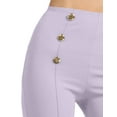 thumbnail image 4 of J. METHOD Women’s High Waisted Sailor Bell Bottom Elastic Waist Long Pants Made in USA NEWP44 Lavender L, 4 of 5