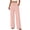 Pink, variant on Linen Wide Leg Pants for Women Flowy Palazzo Drawstring Elastic Waist Trousers with Pockets Summer Beach Vacation Clothes