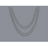 Metallic Mardi Gras Beads, Silver, 32in, 4ct