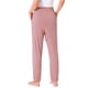 thumbnail image 3 of Pantalones de pijama para mujer INSPIRE CHIC, suaves y cómodos, pantalones de lounge, ropa de dormir con bolsillo, 2XL, rosa, 3 of 6