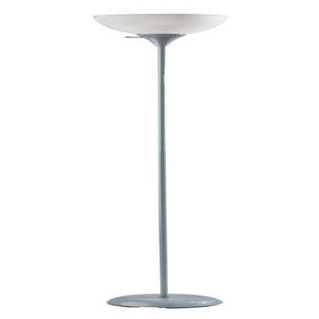 Mainstays 71 inch Floor Lamp, Silver with White Plastic Shade