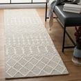 thumbnail image 2 of SAFAVIEH Blossom Aspen Aztec Geometric Wool Runner Rug, Silver/Ivory, 2'3" x 8', 2 of 8