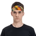 thumbnail image 2 of Daiia Abstract Watercolors Tartan printed Men's Performance Headband,Sports Headbands,Moisture Wicking Workout Headband, 2 of 9