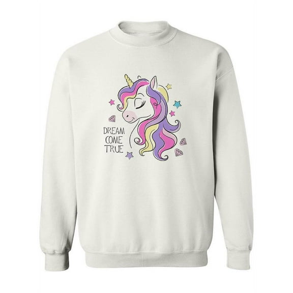 Unicorn Cartoon In Pastel Color Sweatshirt Women -Image by Shutterstock, Female Small