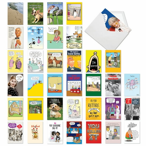 NobleWorks Blank Expressions - Pack of 36 All Occasions Greeting Cards with Envelopes (4.63 x 6.75 Inch) - Non-Greeted Messages AC9153OCB-B1x36