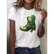 thumbnail image 1 of St. Patrick's Day Print Crew Neck T-Shirt - Fashionable Graphic Print T-Shirt For Women - Casual Short Sleeve Crew Neck Top - Lightweight & Breathable For All Seasons Wardrobe, 1 of 6