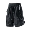 thumbnail image 2 of Kalauyu Men's Cargo Shorts Casual Elastic Waist Drawstring Summer Beach Vacation Shorts with Pockets, 2 of 5