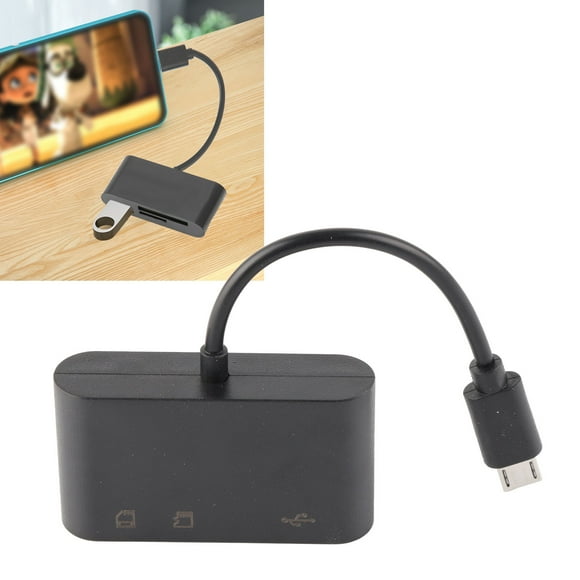 USB Card Reader, Expand Memory Memory Card Reader OTG Transfer Files Plug and Play for Device