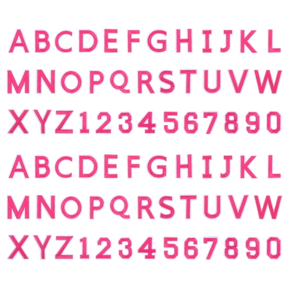 72pcs Iron-On Embroidered Alphabet & Number Patches A-Z Letters 0-9 Digits Sewing Appliques for Clothing, Jeans, Bags, Hats, Crafts