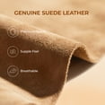 thumbnail image 2 of Women's Platform Slippers Genuine Suede Slip-On Memory Foam Cozy Fluffy House Shoes for Indoor Outdoor Comfort, 2 of 5