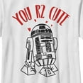 thumbnail image 2 of Boy's Star Wars Valentine's Day You R2 Cute Sketch  Graphic Tee White X Small, 2 of 4
