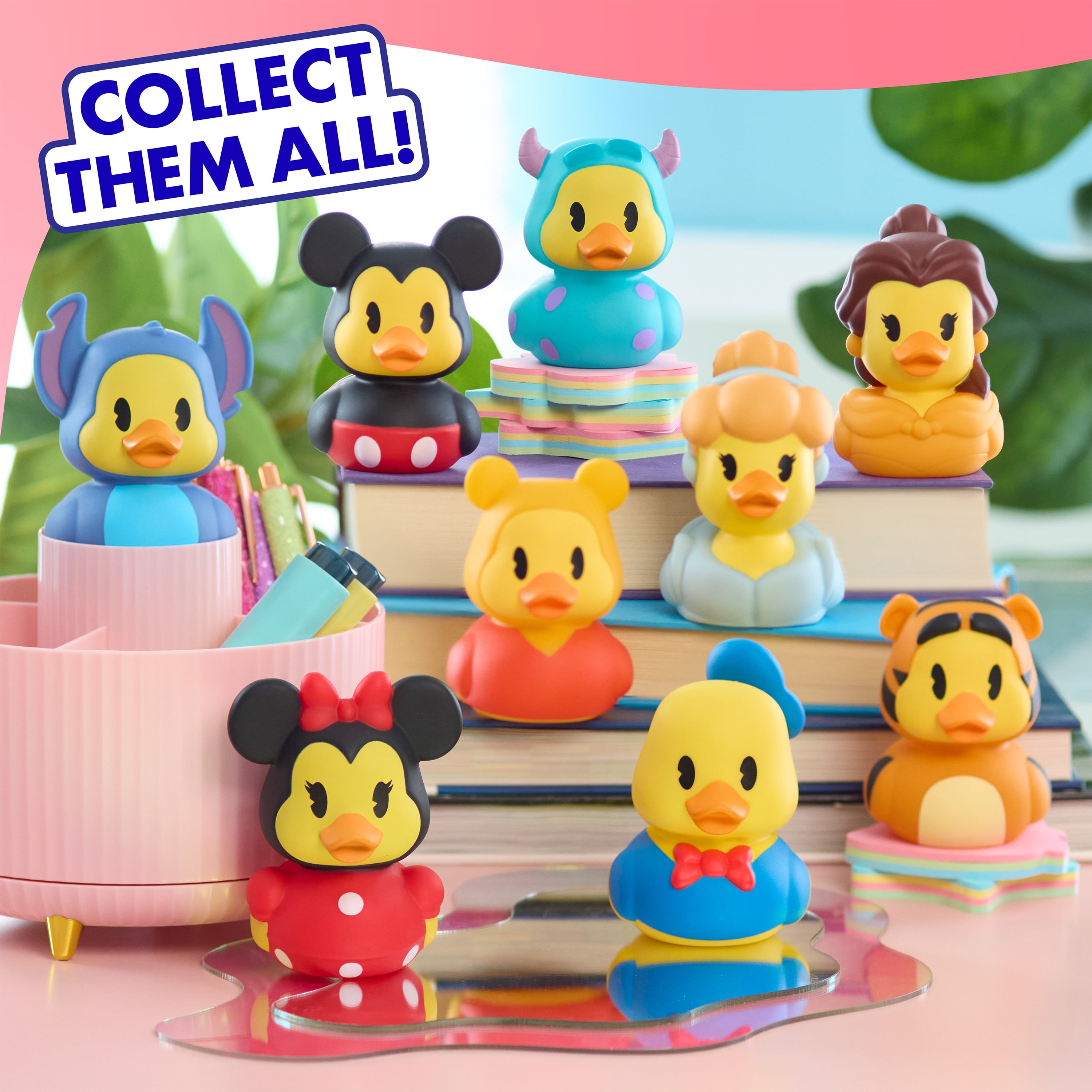 Dukalooz Disney Ariel and Belle Small Toy Duck 2 Pack, Collectible