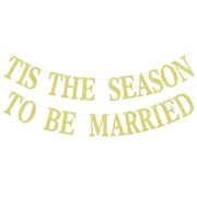 Tis the Season to be Married Banner, Miss to Mrs, Soon to be Mr & Mrs, Wedding Bridal Shower Party Decorations