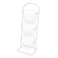 thumbnail image 4 of Fruit Storage Basket Detachable Metal Wire Basket for Countertop Reception White 3 Tier, 4 of 8