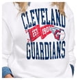 thumbnail image 3 of Women's Starter White Cleveland Guardians Pennant Flag Fleece Sweatshirt, 3 of 3