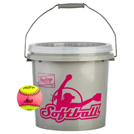 Rawlings Softball Bucket combo with 10-inch Softballs (Includes 18 ...