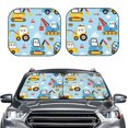 thumbnail image 2 of Cauagu Building Truck Cauagu {designName} Print Foldable Car Windshield Sun Shade | Front Windshield Shade for Sun | Fits Small Sedans, Mini SUVs, Hatchbacks-Large, 2 of 6