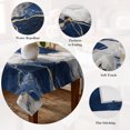 thumbnail image 5 of Marble Navy Blue Table Cloth Waterproof Tablecloths, Abstract Gold White Brick Stone Motif Tablecloth Dining Table Cover for Kitchen Party Tabletop Outdoor, Rectangle Tablecloth 60x120 Inch, 5 of 9