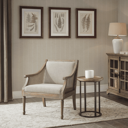Nordic Solid Wood Armchair - 1-Piece with Backrest and Non-Slip Pads