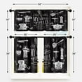 thumbnail image 5 of Black White Kitchen Curtains Abstract Window Curtains Valance and Tier Set 36 Inch, Kitchen Rules Doodle Rod Pocket Short Tier Curtain for Bedroom Living Room, Modern Small Cafe Kitchen Decor, 5 of 6