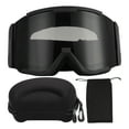 thumbnail image 2 of Lunettes de Protection de Ski, Système d'Air Anti-Buée Ceinture Réglable Vision Ultra Grand Lunettes de Ski de Plein Air pour Planche à Neige Cadre Noir Lentille Grise, Cadre Noir Lentille Argentée, Cadre Noir Rouge, 2 of 8