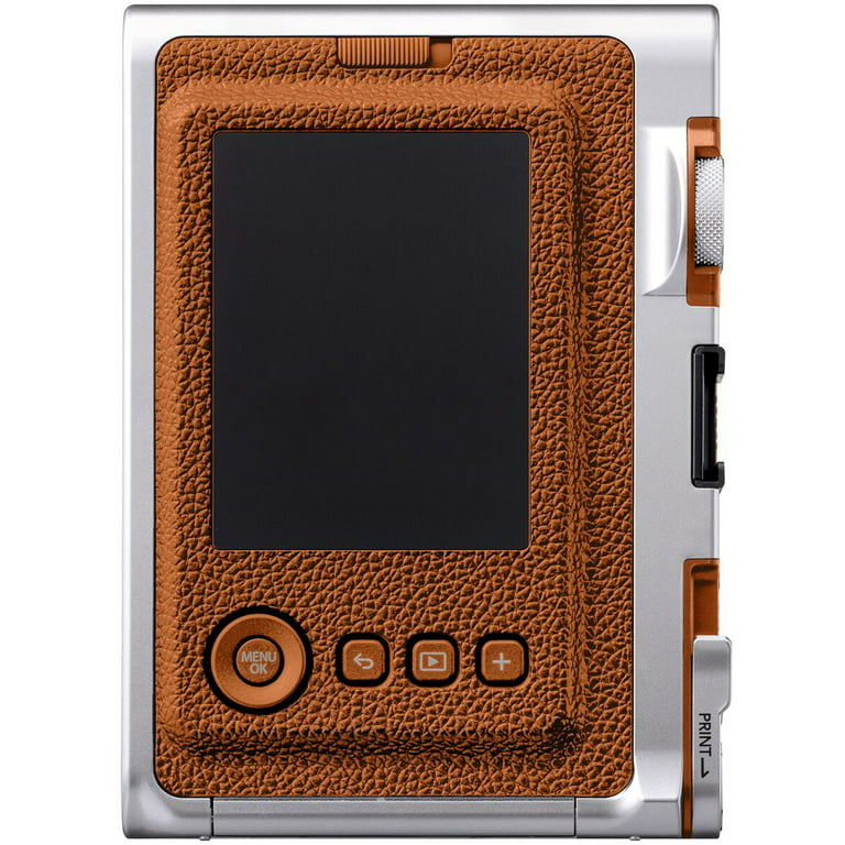 FUJIFILM INSTAX MINI EVO Hybrid Instant Camera (Brown) 16812534 - 7PC  Accessory Bundle 