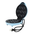 thumbnail image 1 of Donut Maker Fácil Liberación Calefacción de Doble Cara Prevenir Palo Mini Máquina Eléctrica Portátil para Hacer Donuts para 7 Donuts Enchufe de EE. UU. 110 V Azul, 1 of 5