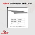 thumbnail image 6 of ALEKO 20'x10' Retractable Awning Fabric Replacement, Gray Color, 6 of 12
