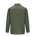 thumbnail image 5 of AherBiu Plus Size Mens Linen Shirts Long Sleeve Button down Lightweight Shirts Fall Solid Casual Beach Shirts, 5 of 5