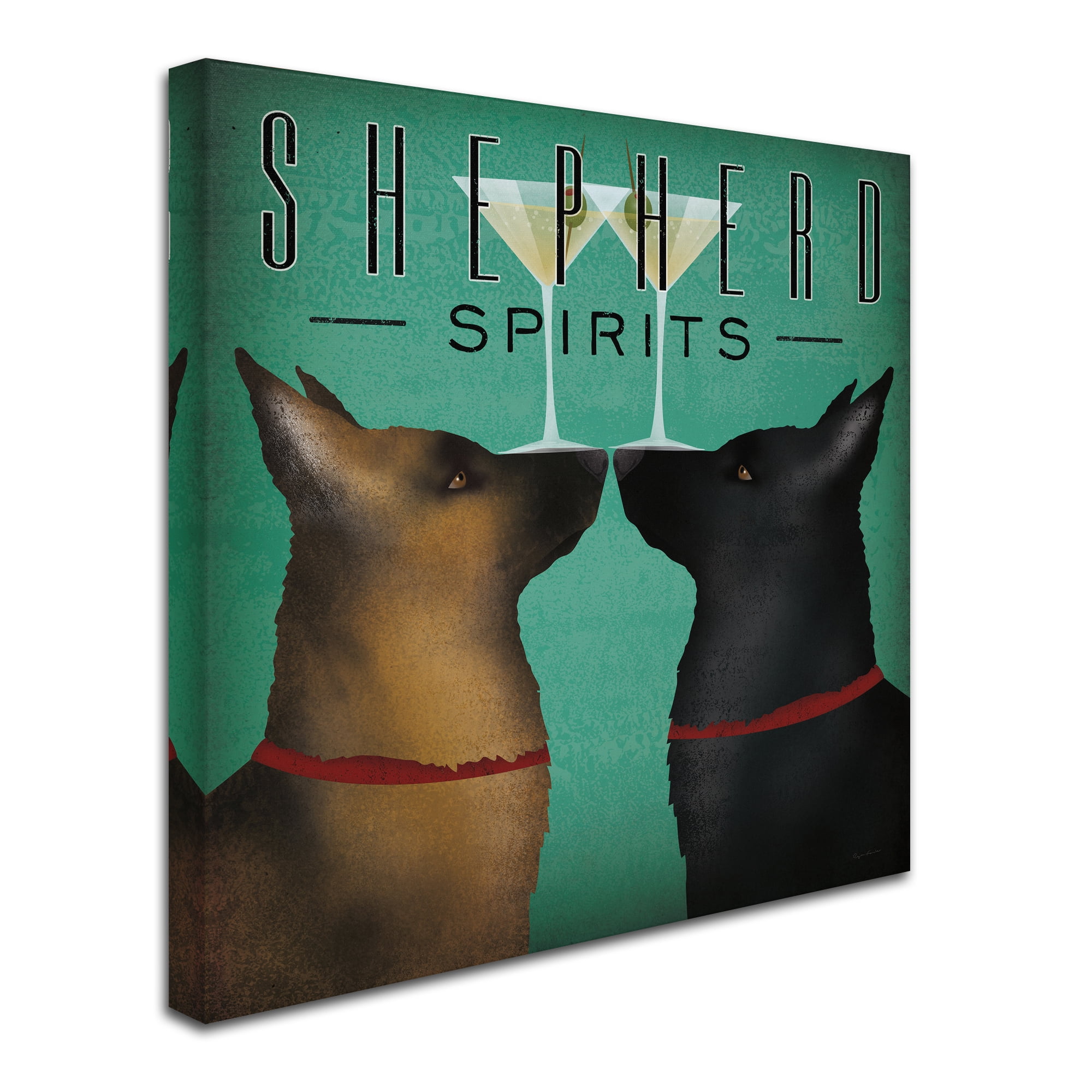 Trademark Fine Art 'Double Shepherd Martini' Canvas Art by Ryan Fowler