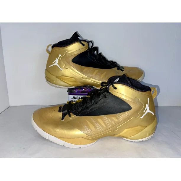 N I-K-E Jo r-dan QS FLY WADE 2 EV METALLIC GOLD COIN MEN'S BASKETBALL SHOES SIZE 13