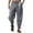 Gray, variant on JTieacloth Wide Leg Pants for Men Men's Casual Pants Lightweight Breathable Loose Fit Twill Beach Drawstring Comfortable Elastic Waist Everyday Relaxed Trousers For Outdoor Travel Black