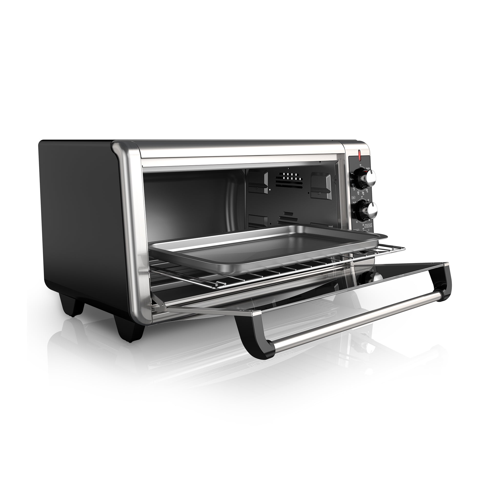 BLACK DECKER Extra Wide 8-Slice Toaster Oven, Black