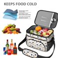 thumbnail image 5 of Chubby Cat White Pattern Insulated Lunch Box for Women Men, Medium Leakproof Cooler Bag with Adjustable Strap, 10"x6.7"x8", 5 of 6